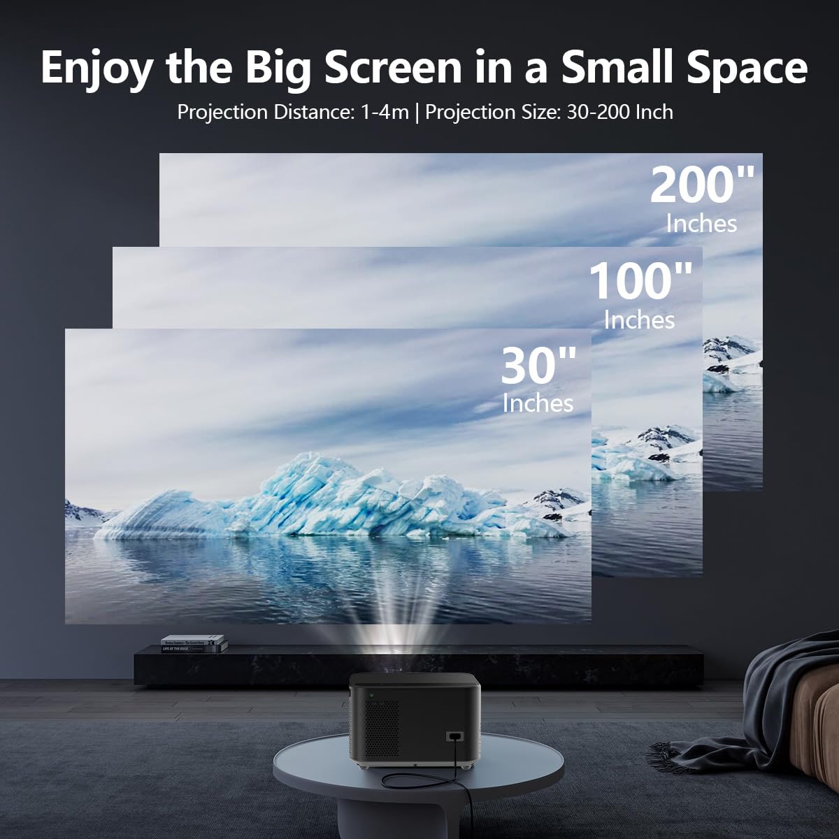 Videoproiettore ad alte prestazioni JY-540: luminosità 600 ANSI, Wi-Fi e Bluetooth, pulsante touch, ingressi HDMI/USB, Keystone automatico, Full HD 1080P - Perfetto per Home Theater, presentazioni e