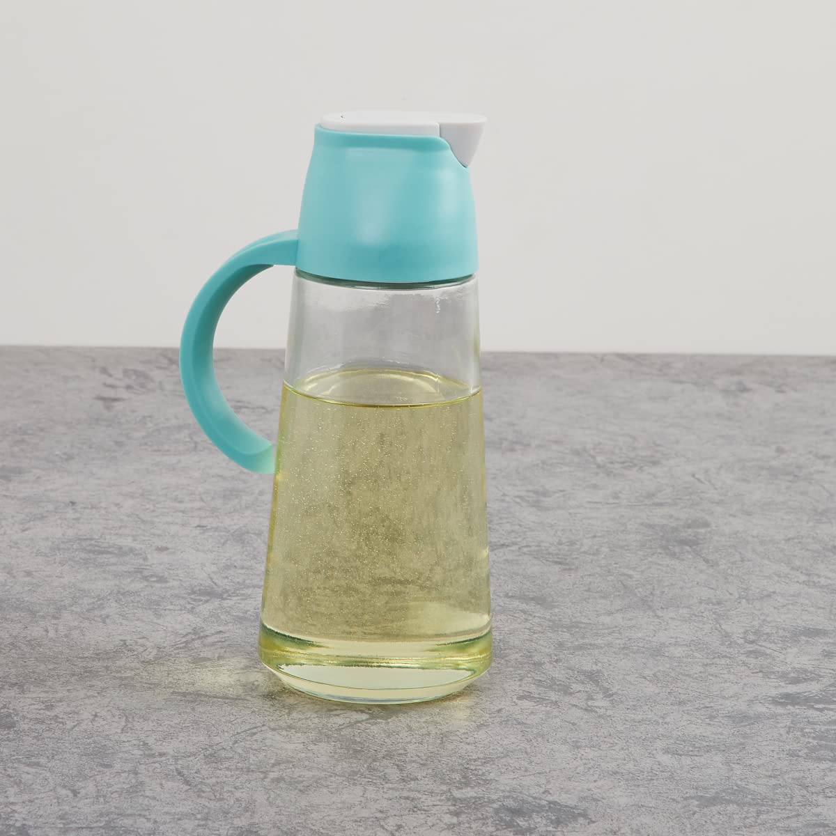 Home Centre Pamolive Teal Glass Oil Bottle - 630ml