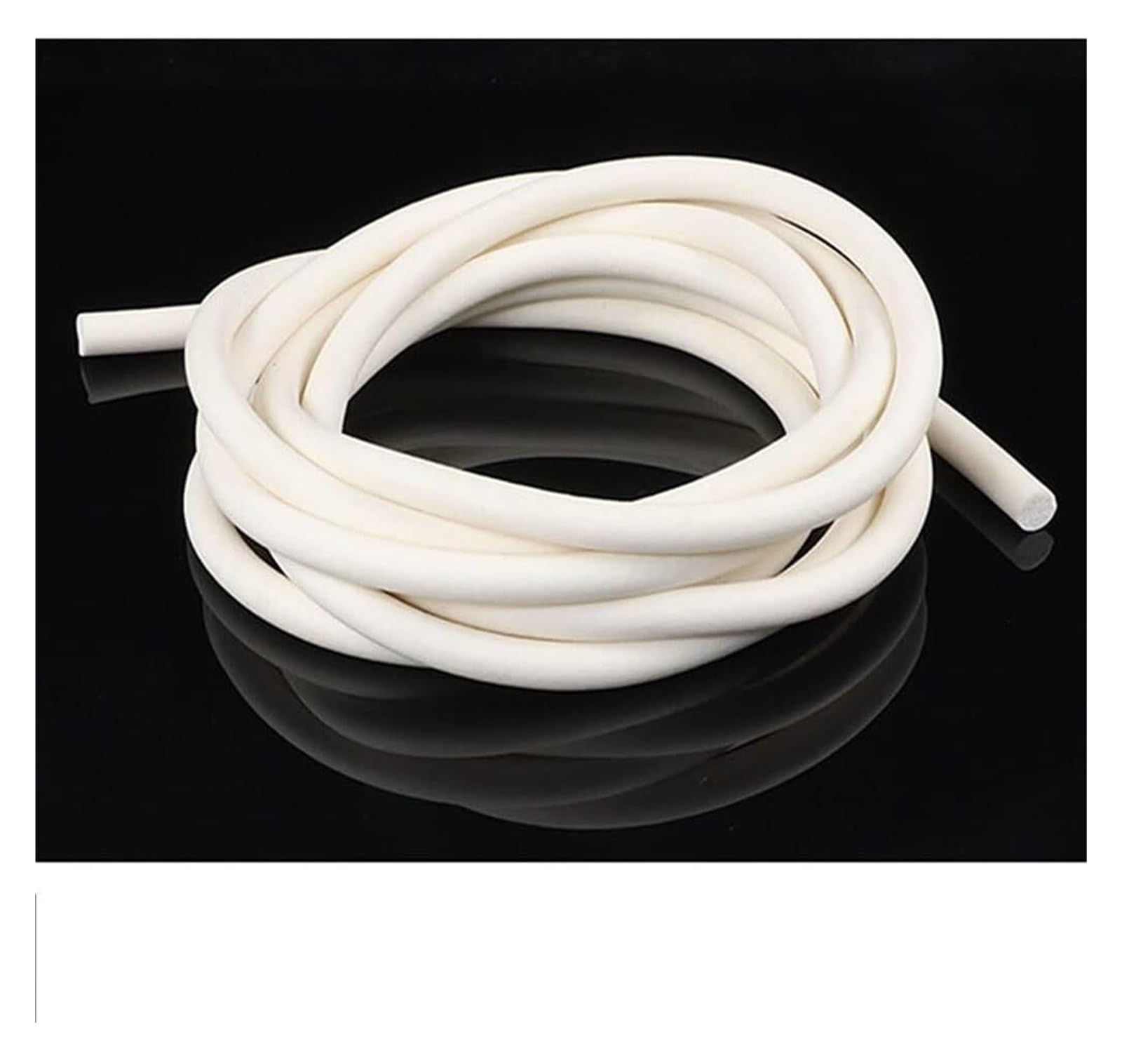 Zxffhdhjh One Color Silicone Rubber Sponge Strip， 10M 1Mm-7Mm White Sealing Strips, Closed-Cell Circular Foam Support Rod Seal(2.5Mm 10M)