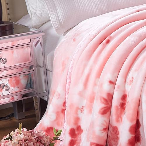 Miniatura 2 de Manta de forro polar de visón de 6080 pulgadas, 2 capas reversibles Raschel gruesa, suave y sedosa felpa cálida para otoño e invierno, 4.4 libras