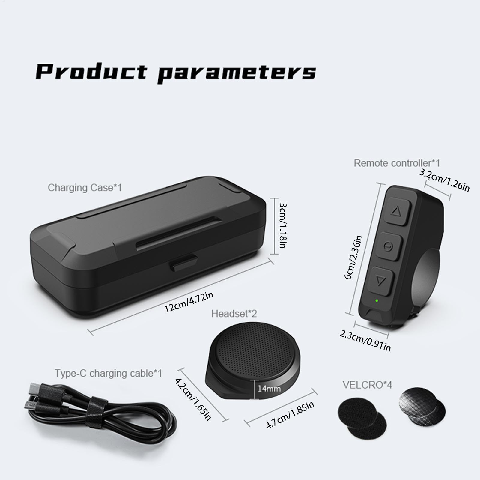 Écouteurs sans Fil pour Moto Étanche Rechargeable Portable