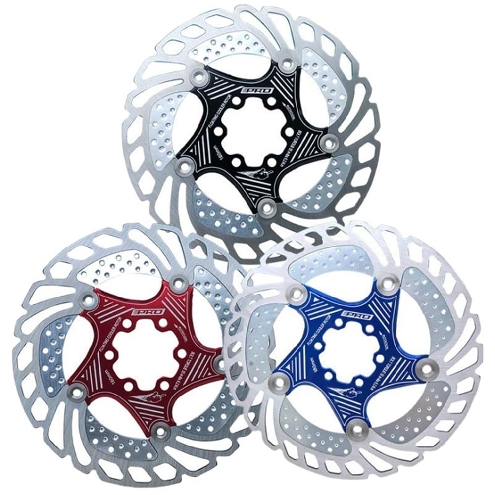 Disco Freno Discos de freno Rotor de bicicleta de montaña, 160mm, 180mm, Disco 203mm, 140mm, frenos de disco de bicicleta, accesorios de refrigeración for ciclismo Freno Disco(Color:Cool 160red)