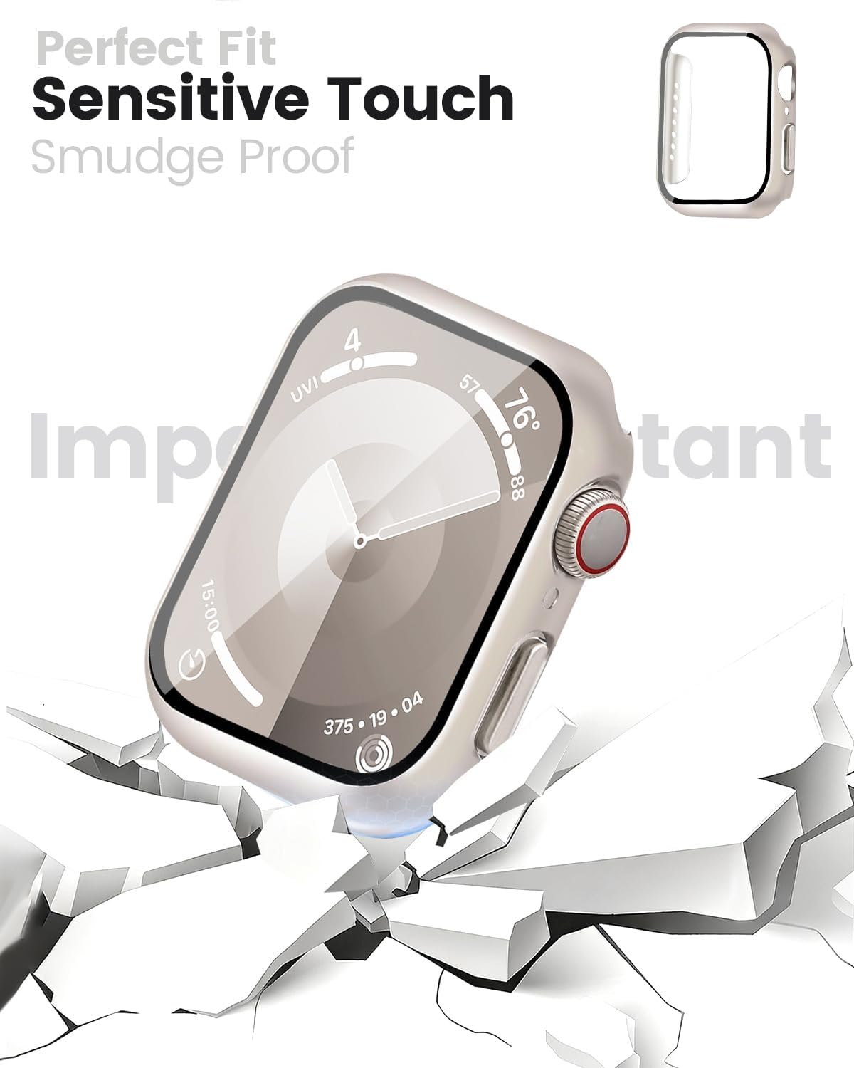 Magnetic Silicone Band and Case Compatible with Apple Watch Band 40mm 41mm 42mm 44mm 45mm 46mm Women Men, Soft Waterproof Sport Strap for iWatch Series 11 10 9 8 7 6 5 4 3 2 1 SE - Image 4