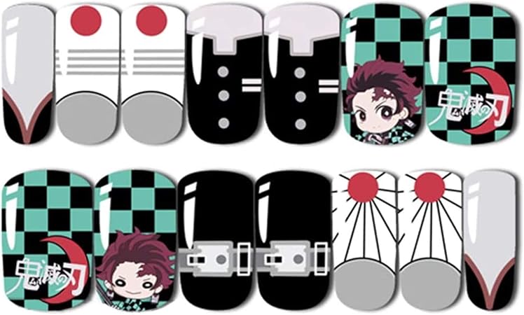 Amazon ネイルシール 鬼滅の刃 ネイルステッカー ネイル用装飾 防水ステッカーシール 人気 アニメ ねずこ たんじろう こちょう しのぶ ネイルアートシール貼 可愛い 安全 ネイル飾り 安全 貼るだけでいい 炭治郎 Jooger シール ステッカー 通販