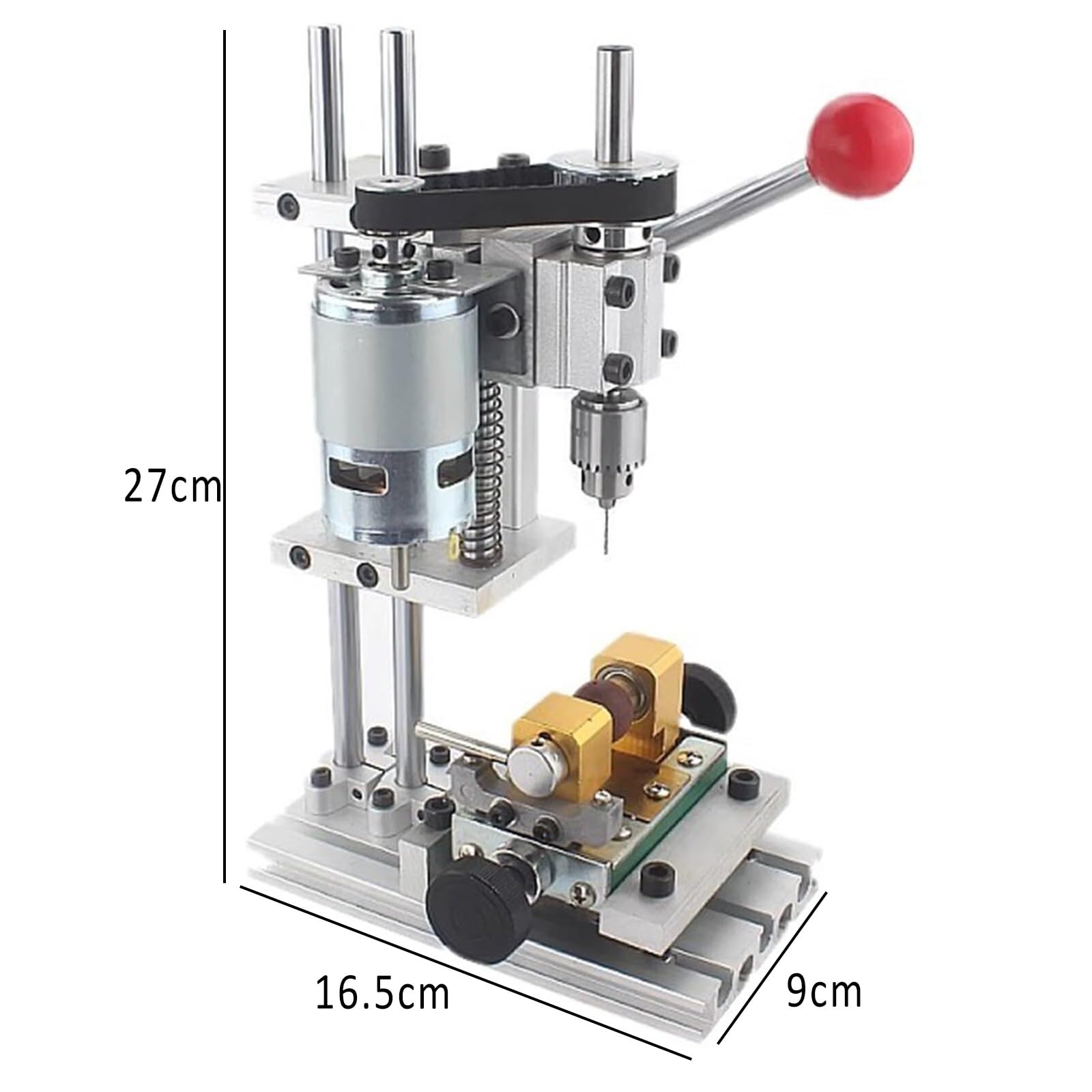 Trapano a colonna elettrico da 960 W, mini trapano per la lavorazione del legno, 7 velocità regolabili, silenzioso, supporto a colonna, macchina per foratura di perle per artigianato