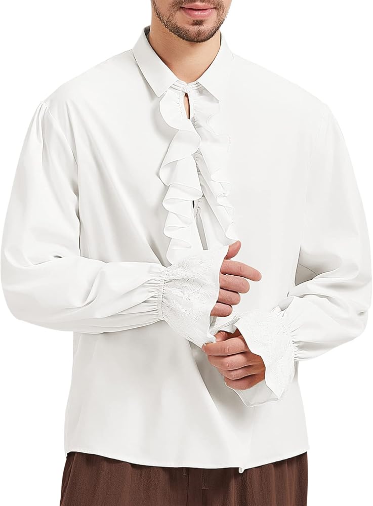 Disfraz Hombre Camisa Pirata Medieval Para Hombre - Disfraz Renacentista Y De Halloween Disfraz Pirata Hombre