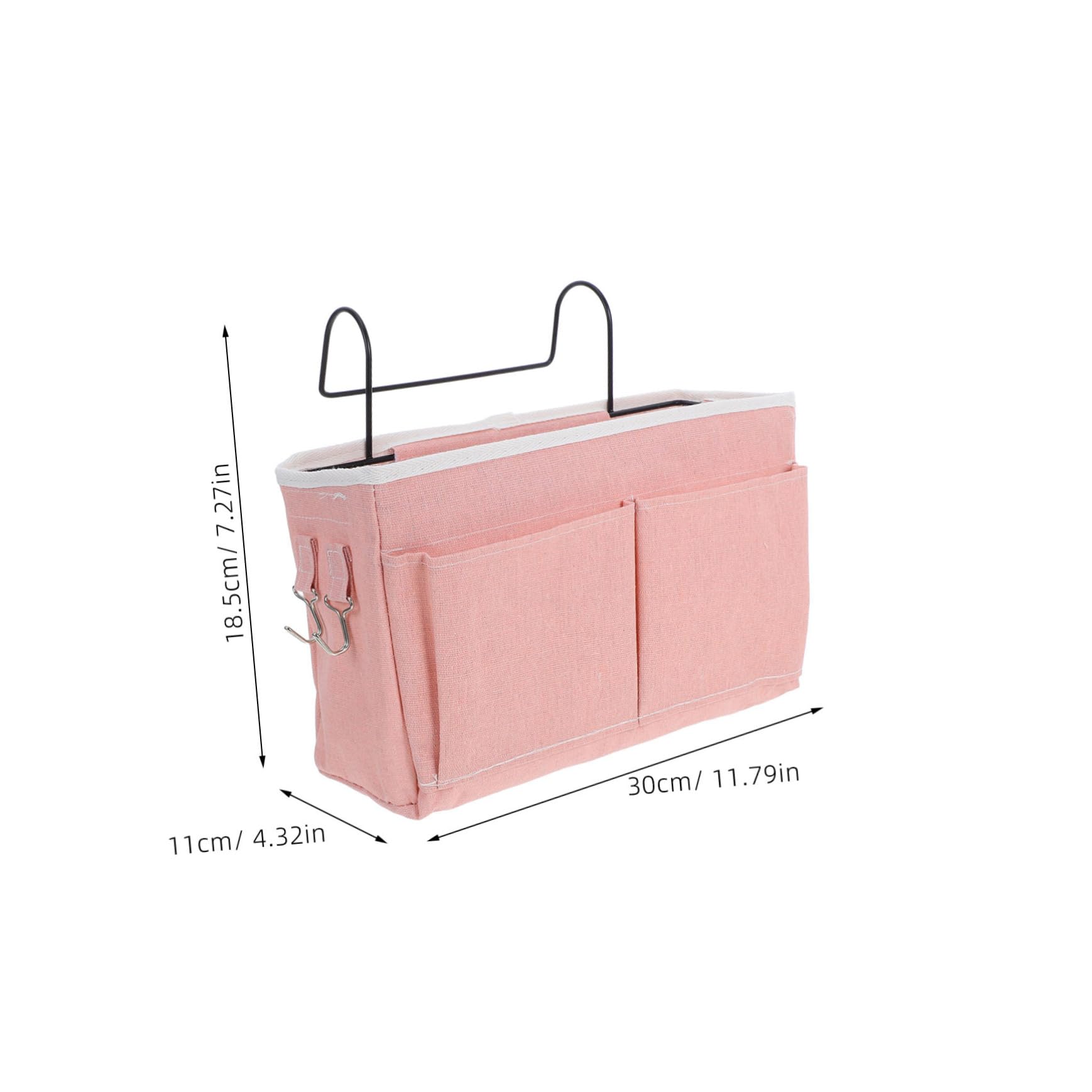 OFFSCH College Dorm Bedside Hanging Storage Bag Space Saving Organizer with Multi Pockets for Books Electronics and Essentials Easy Installation Bed Rail Pouch for Tidy Spaces