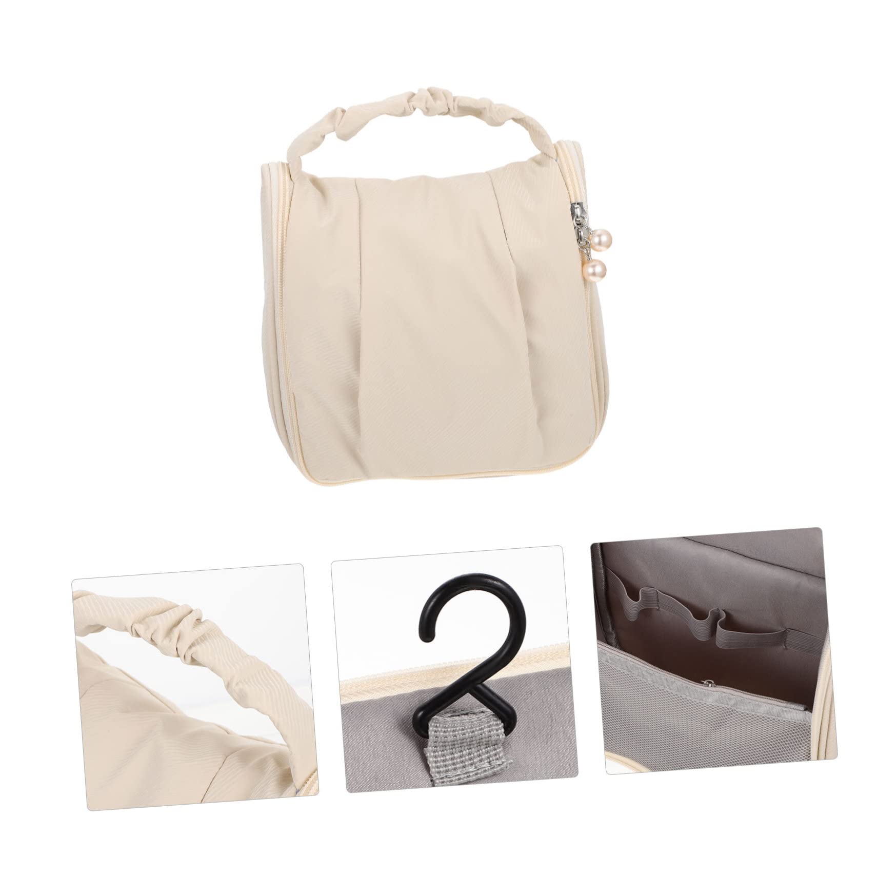 3 Piezas Neceser Colgante Manejar Bolsa De Maquillaje Bolsa De Cosméticos Neceser Para Maquillaje Viajar Poliéster Compuesto Almacenamiento Estuche Para Brochas De Maquillaje