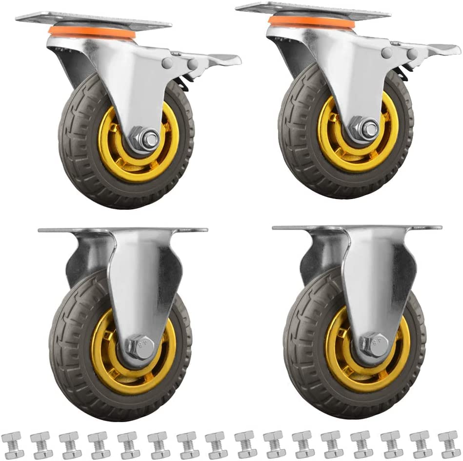 Roulettes pivotantes pour meubles industriels et aménagement d'atelier