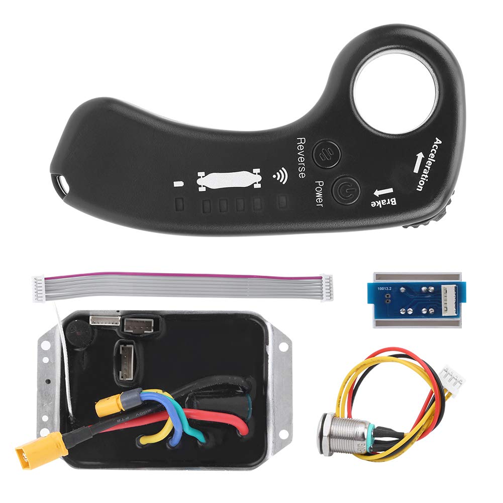 BuyWeek Kit ESC de Skateboard Électrique 36V, Kit de Télécommande de Contrôleur à Entraînement Unique pour Moyeu de Réglage de Vitesse de Planche à roulettes Électrique pour Longboard Électrique