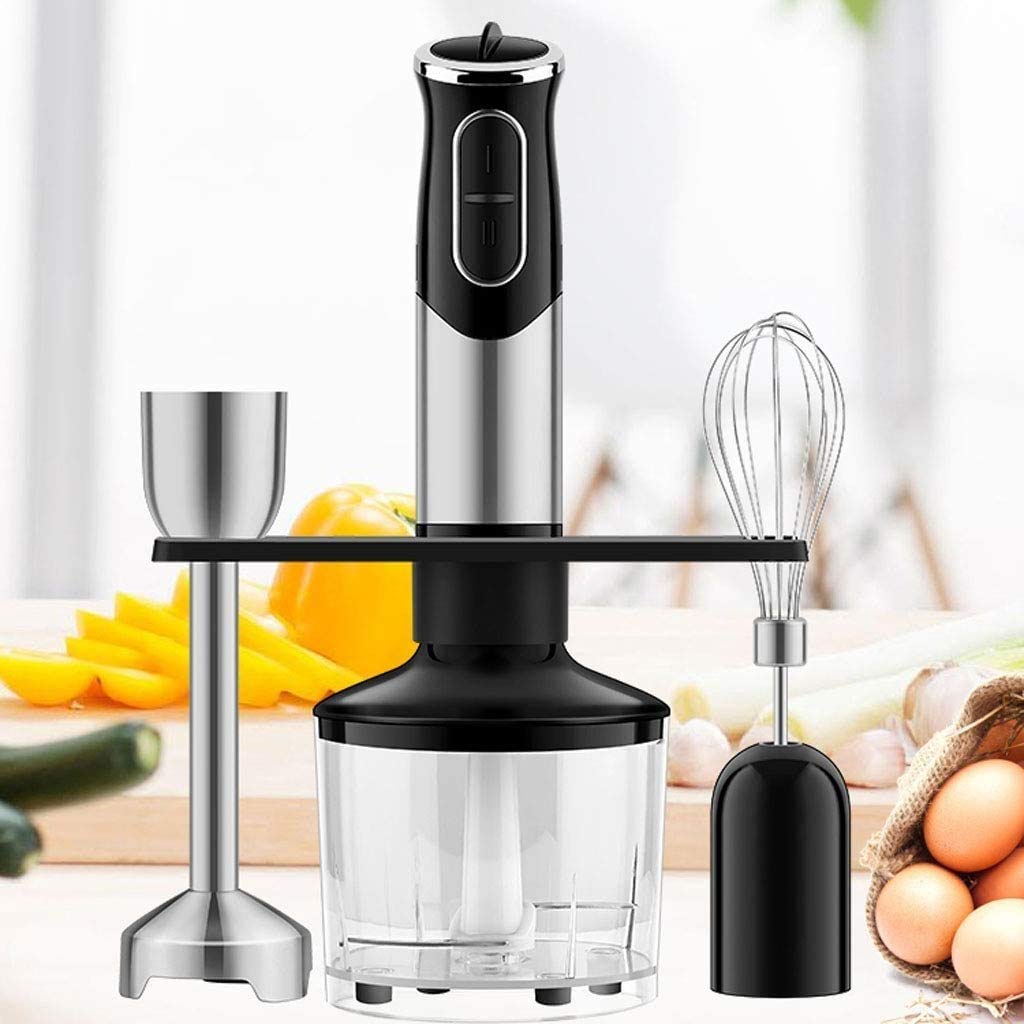 Blender Mano, 600W, Blender Stick de 2 velocidades, Blender de Acero Inoxidable 304, batidor de Huevo, Jugo/Carne picada/Revuelva/Fideos