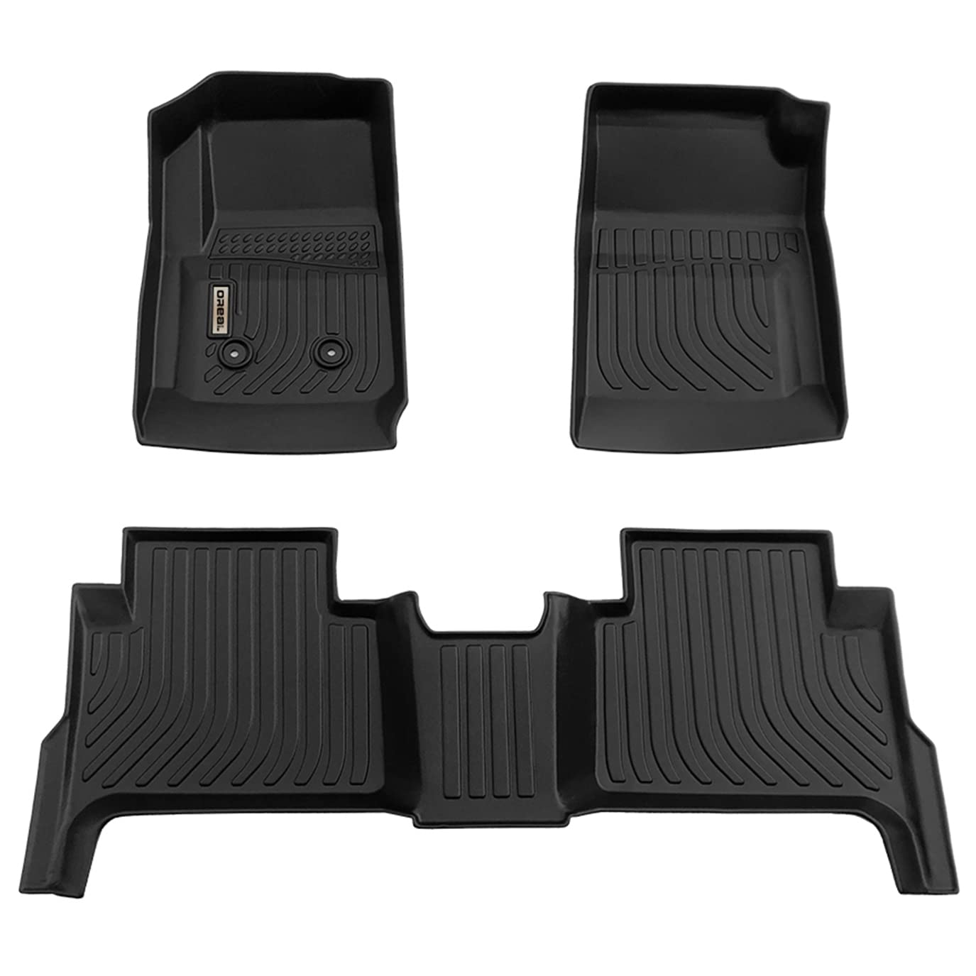 orealtrend Black Floor Mats Liners Replacement for Chevrolet Chevy Colorado Crewcab/GMC Canyon Crewcab 2015-2022 Heavy Duty All Weather Front Rear Auto Carpet-Custom Fit Durable Odorless