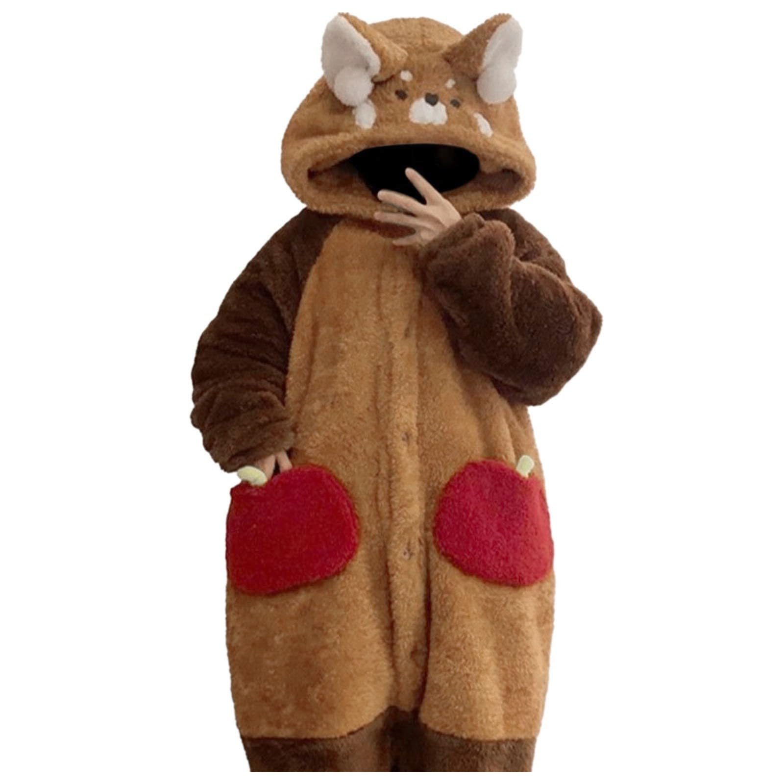 Disfraz de animal para mujer con capucha, bata larga de algodón, albornoz de invierno, suave, felpa, bata con capucha, ligero y acogedor, disfraz de carnaval