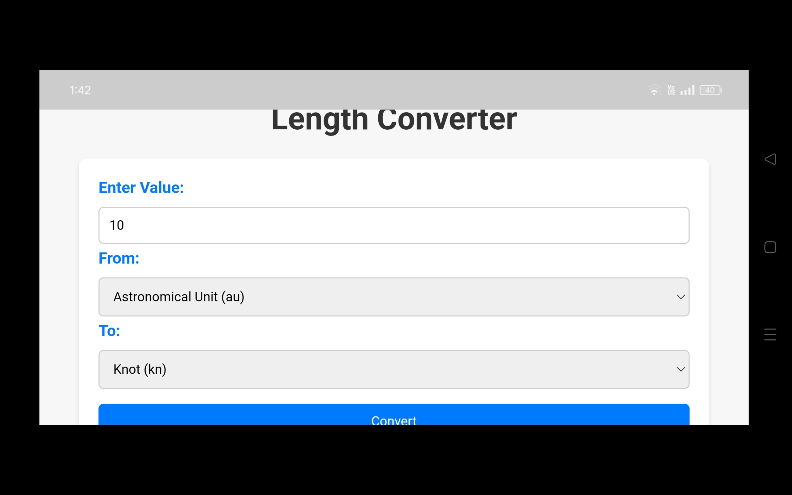 LENGTH CONVERTER - App on Amazon Appstore