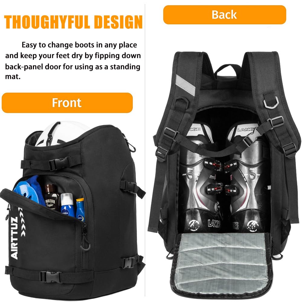 Sac à Dos pour Bottes de Ski et de Snowboard, Excellent pour Les Voyages avec extérieur et Fond imperméables – pour Hommes, Femmes et Jeunes.