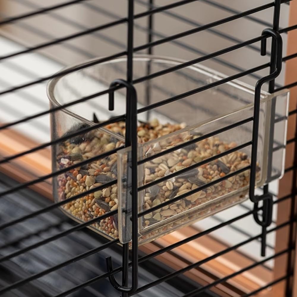 Gabbia Bird Gabbia for Uccelli Gabbia for pappagalli Gabbia for Uccelli Domestici Gabbia Orizzontale in Seta Villa Bella e Facile da Pulire Bird Cage