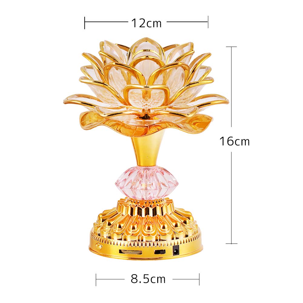 Amazon｜RAYWILL 蓮花 仏花 蓮の花 仏具 ロータス 蓮 造花 LED 7色変化