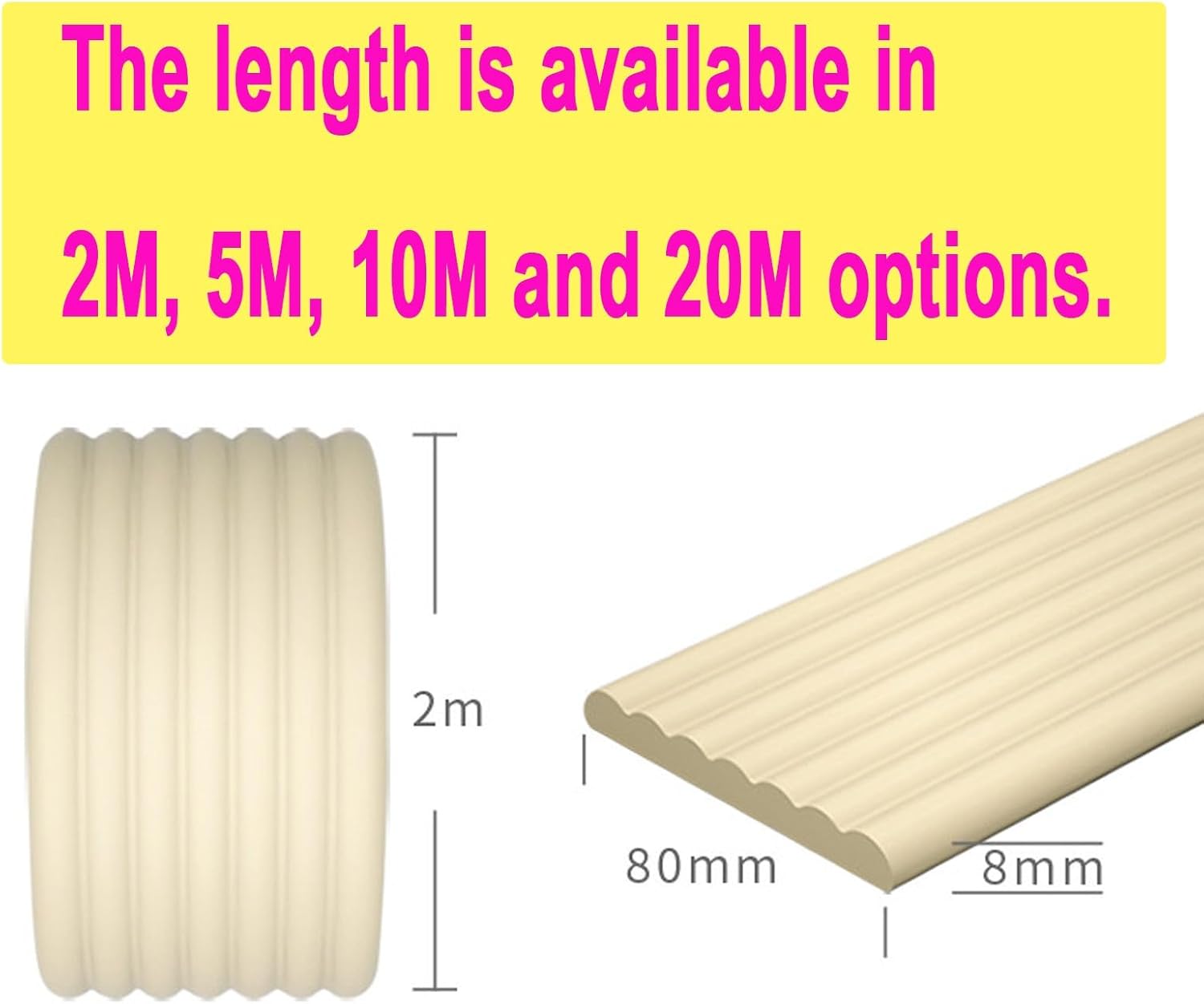 Child Safety Bumper Strip,W Shape,Extra Thick Furniture Table Edge Protectors Foam,2m,5m,10m,20m,for Sharp Corners and Edges(Wood-Tone,10M)
