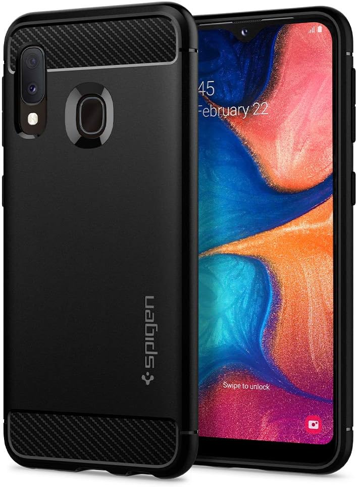 Spigen Rugged Armor Designed for Samsung Galaxy A20e Case (2019) - Matte Black