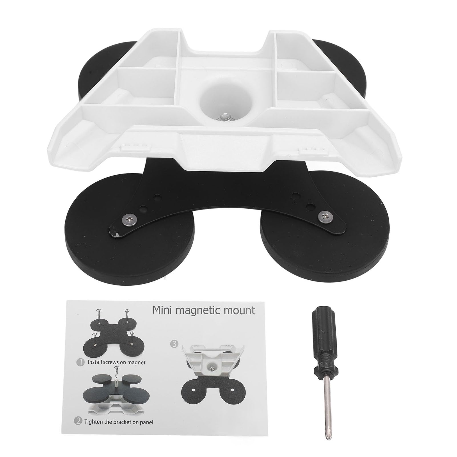 HUIOP Kit Staffa di Montaggio Tetto Dell'auto in Acciaio Inossidabile con Magneti+rivestimento in Gomma+per Mini Antenna Satellitare+supporto Stabile
