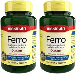 Maxinutri, Kit 2 Ferro 100% IDR com 60 Cápsulas Maxinutri