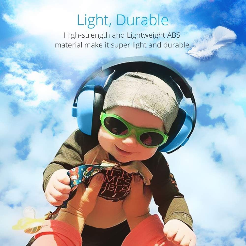 COLBEX® Noise Cancellation EarMuffs for Kids - Baby Noise Cancelling Headphones for Airplane, Travel, Sleep, Loud Environments - Infant & Toddler Ear Protector, Ear Muffs for Babies, Earmuff (Blue) 4