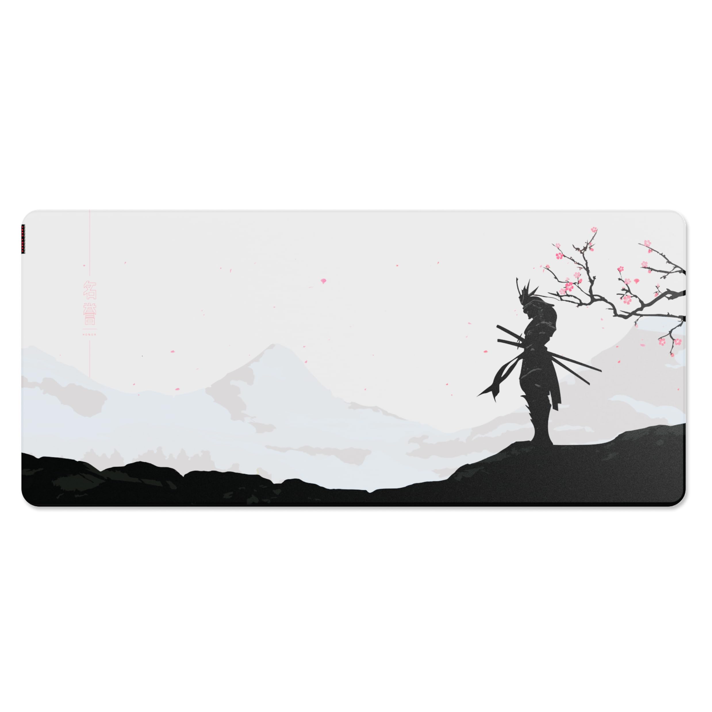 Japan Series “Samurai Cherry Blossom” (Limited Edition) Gaming Mouse Pad XXL 900mm x 400mm x 5mm, Water & Dust Resistant Desk Pad, Gaming & Work Desk Mat.