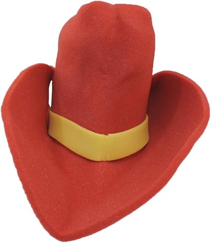 RED Foam Cowboy Western Novelty Hat 