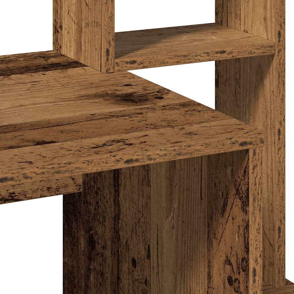 Scrivania con Ripiani 100x45x140cm Truciolato Effetto Legno | Tavolo studio per ufficio e soggiorno con ampi scomparti rialzati e stabili ripiani portaoggetti in legno ingegnerizzato.