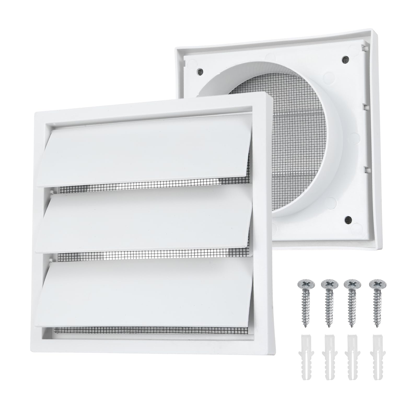 Grille d'aération de cuisine ou salle de bain 14 x 14 cm anti-poussière