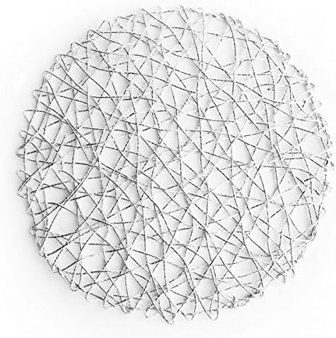 Silver Mesh Construction Round Placemat