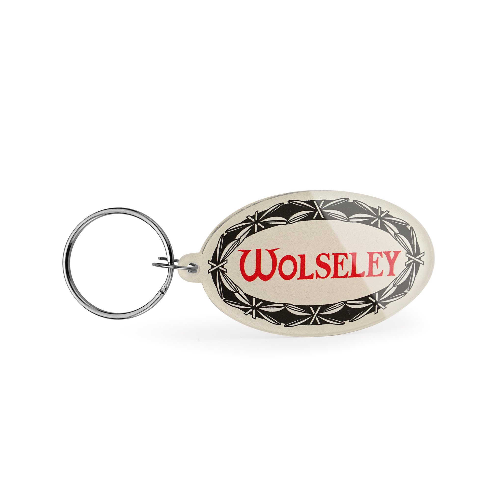 British Motor Heritage Unisex Clear Wolseley Cars Keyring Classic British Car Keychain Official Licenced Product (Plain Packaging)