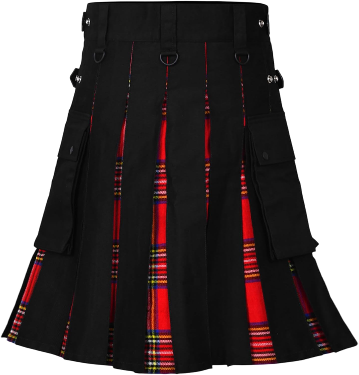 Men Modern Hybrid Tartan Kilt with Cargo Pocket