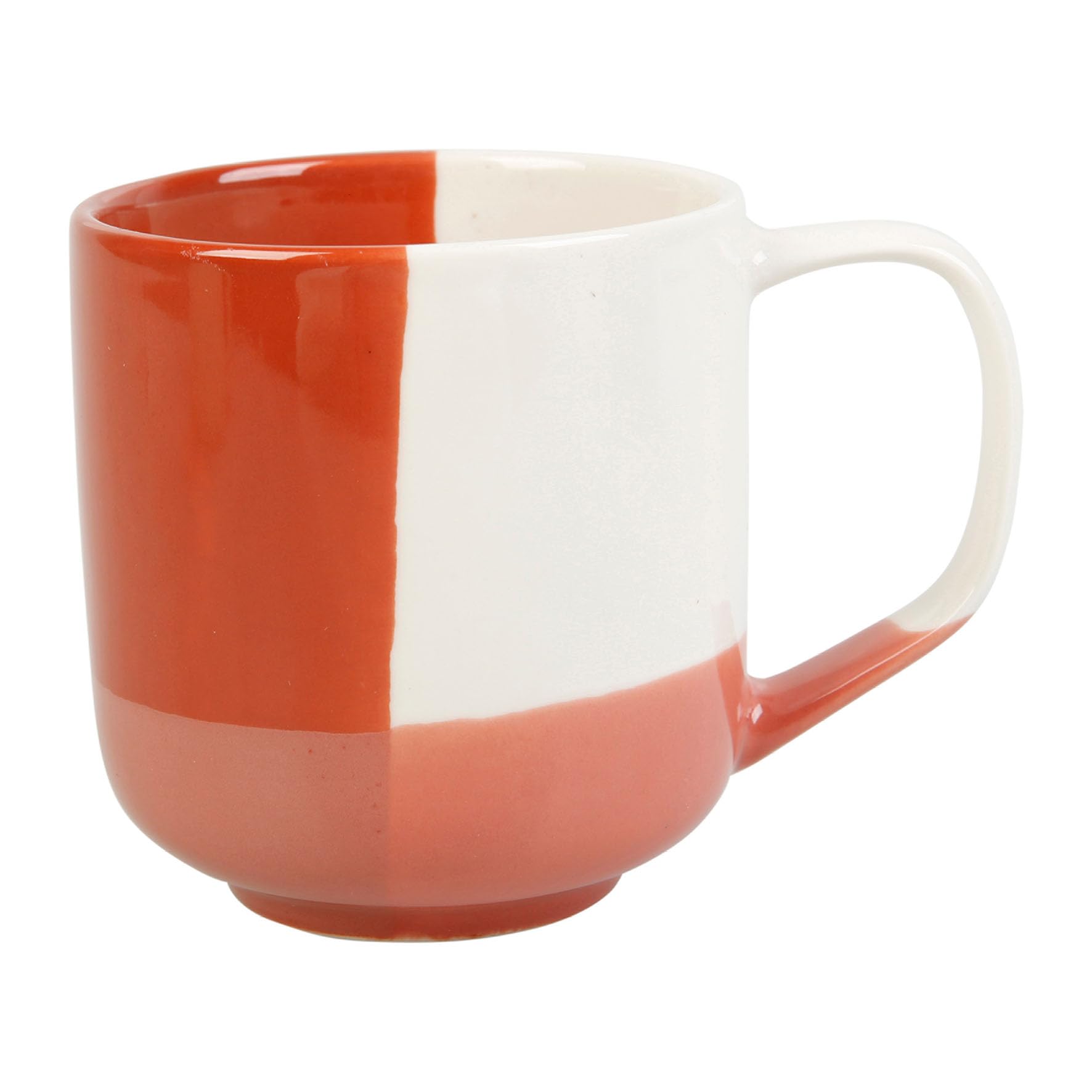 GENEVIEVE LETHU Mug 31 cl New Bone Sonia & Robert Range Ø 8 cm H 9 cm Color White/Red
