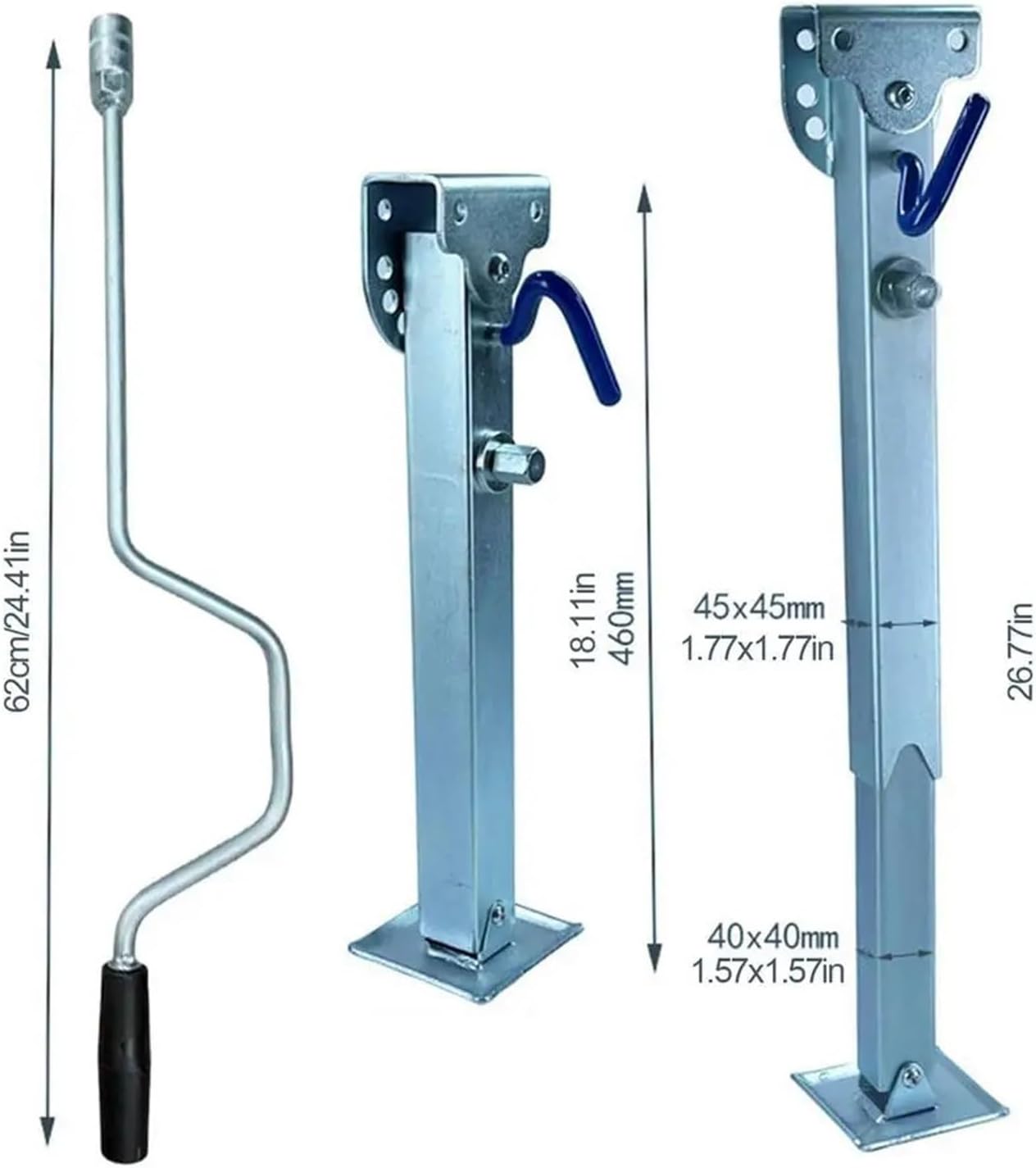 Stabilizer Jacks for Trailers Campers Caravan Motorhome Parking Camping Accessories Parts Components (1 Pack Black)