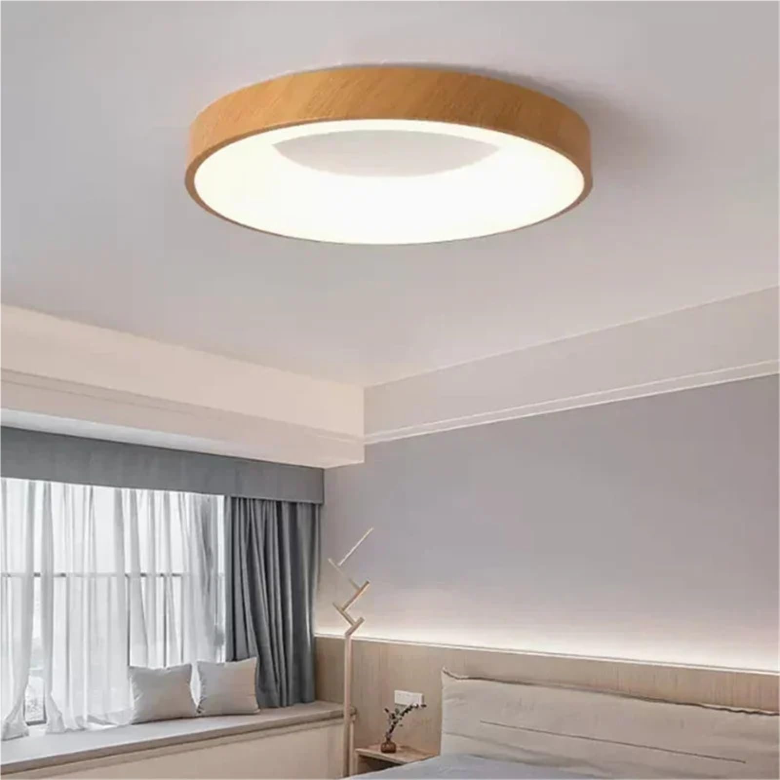 Plafon LED Techo Regulable,Luz Led Techo Plafón LED de Techo Redondo 30/40cm Con Mando For Salón y Dormitorio Atenuable(White,Remote Control,30cm-18W)