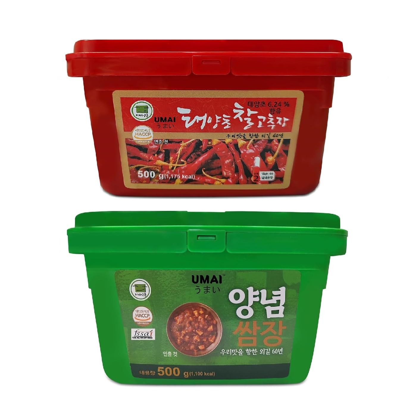 UMAI Korean Gochujang Chilli Paste 500g & Korean Ssamjang Paste 500g | Provides Umami-Rich Sweet Heat | Pack of 2 | Korean Hot Chilli | Spicy Red Chilli Pepper & doenjang Paste | Product of Korea (B0CYCD7QJ5) Amazon Price History, Amazon Price Tracker