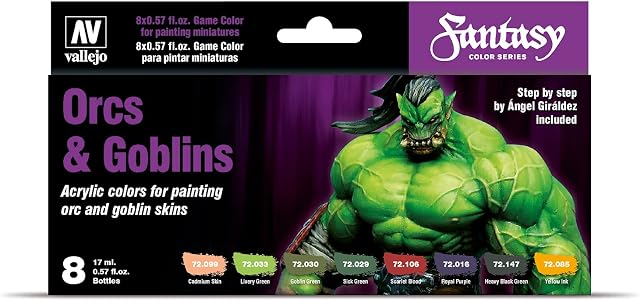 AV Vallejo Game Color -Set - Orcs & Goblins,17 ml (Pack of 8)