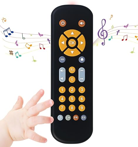 Juguete de control remoto para bebé, juguete realista para niños pequeños con sonidos de luz, juguetes musicales educativos para bebés de