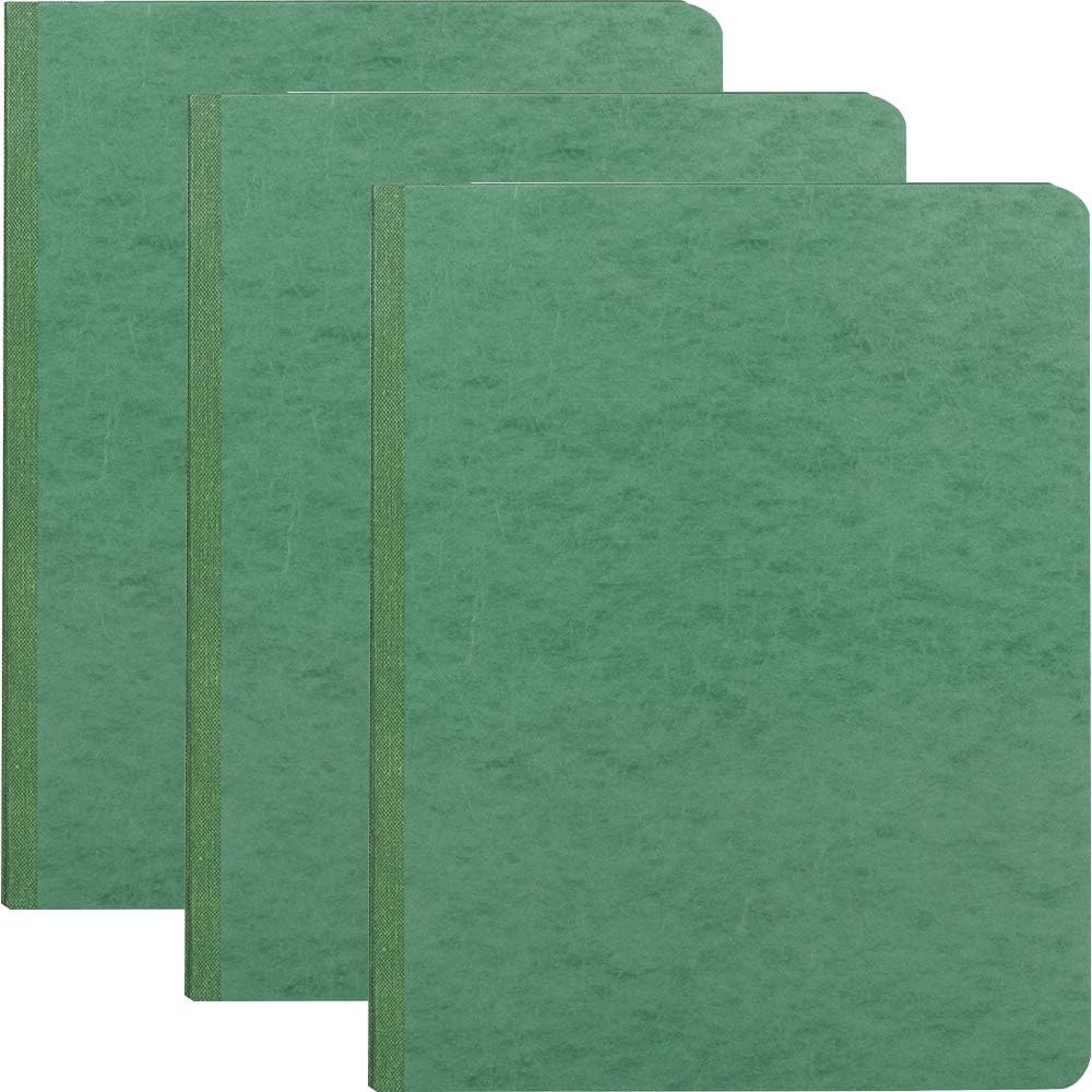 Side Opening Report Cover, Prong Clip, Letter, 3" Capacity, Green [Set of 3]