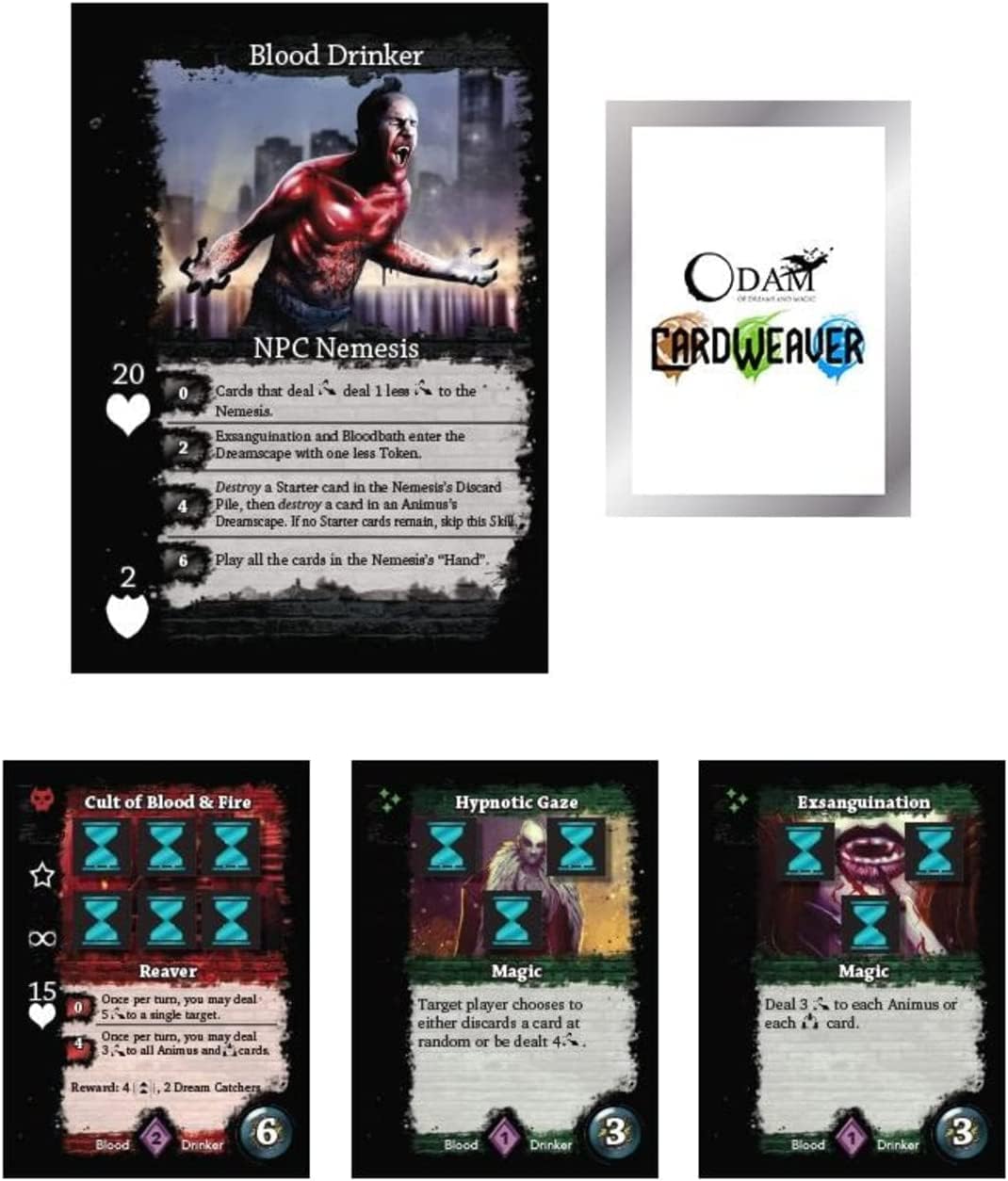 BoardGame Cardweaver: A Modern Fantasy Deck Building Game for 1-4 Players (15+)