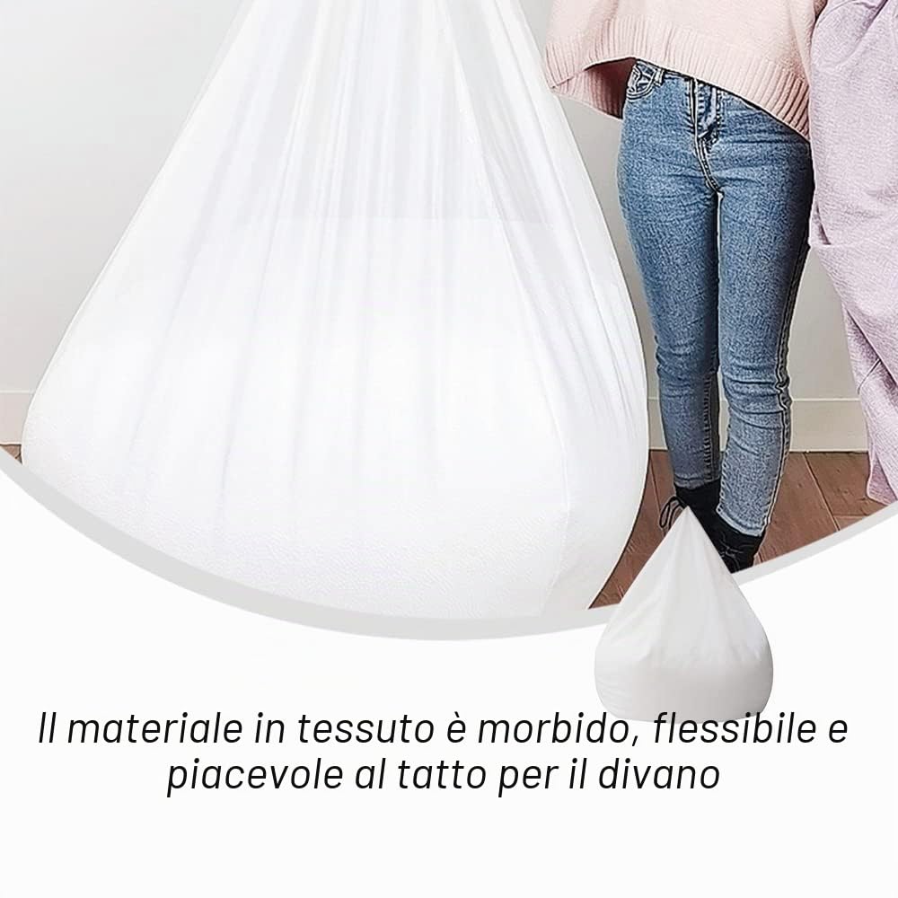 Fodera interna per poltrona a sacco, con cerniera, imbottitura di ricambio per la casa, per soggiorno, camera da letto, lettino, sala giochi (grande)