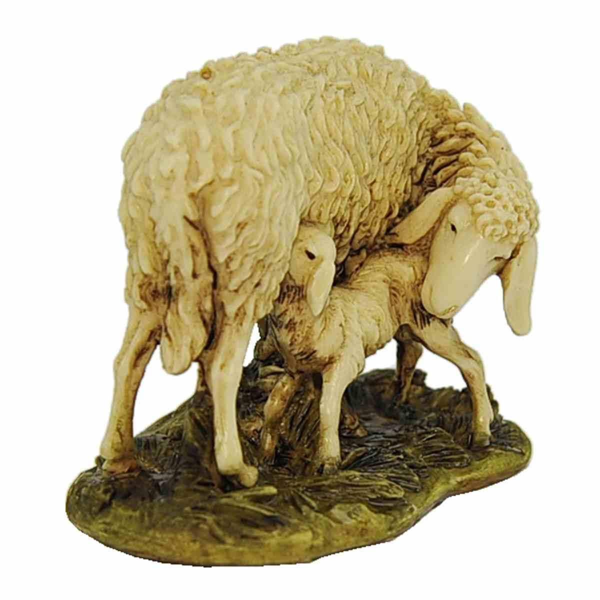 Moranduzzo 420151800 Pecora e Agnellino, Resina, 15 cm