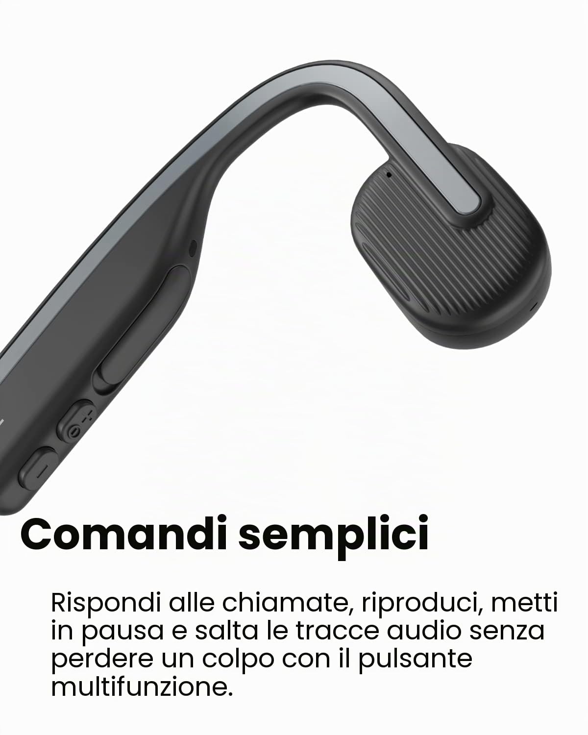 Casque sport sans fil Shokz OpenMove Bluetooth avec réduction du bruit Gris