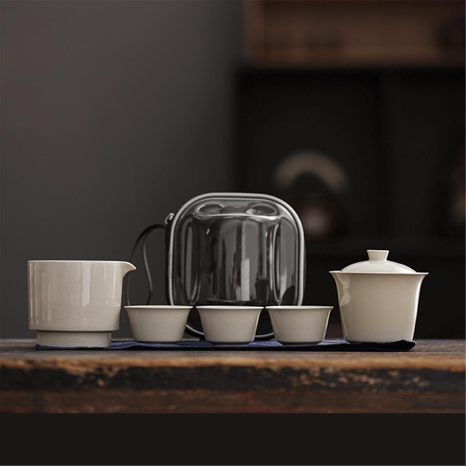 Handmade Chinese Ceramic Tea Set - Elegant Tea Pot and Cups for Tea Time or Friend-set1