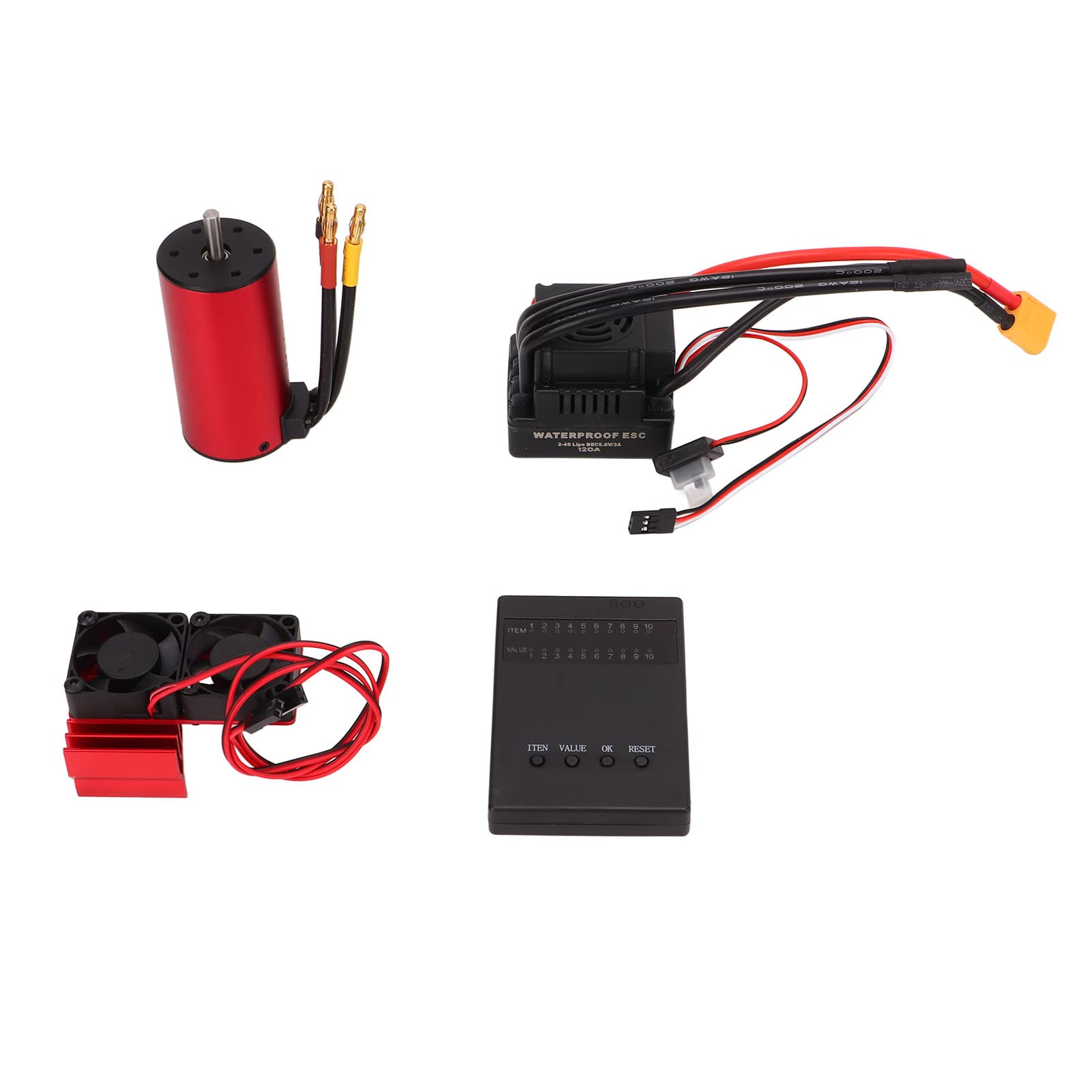 Alomejor Zestaw Silnika Bezszczotkowego RC 2650KV 120A ESC do Samochodu