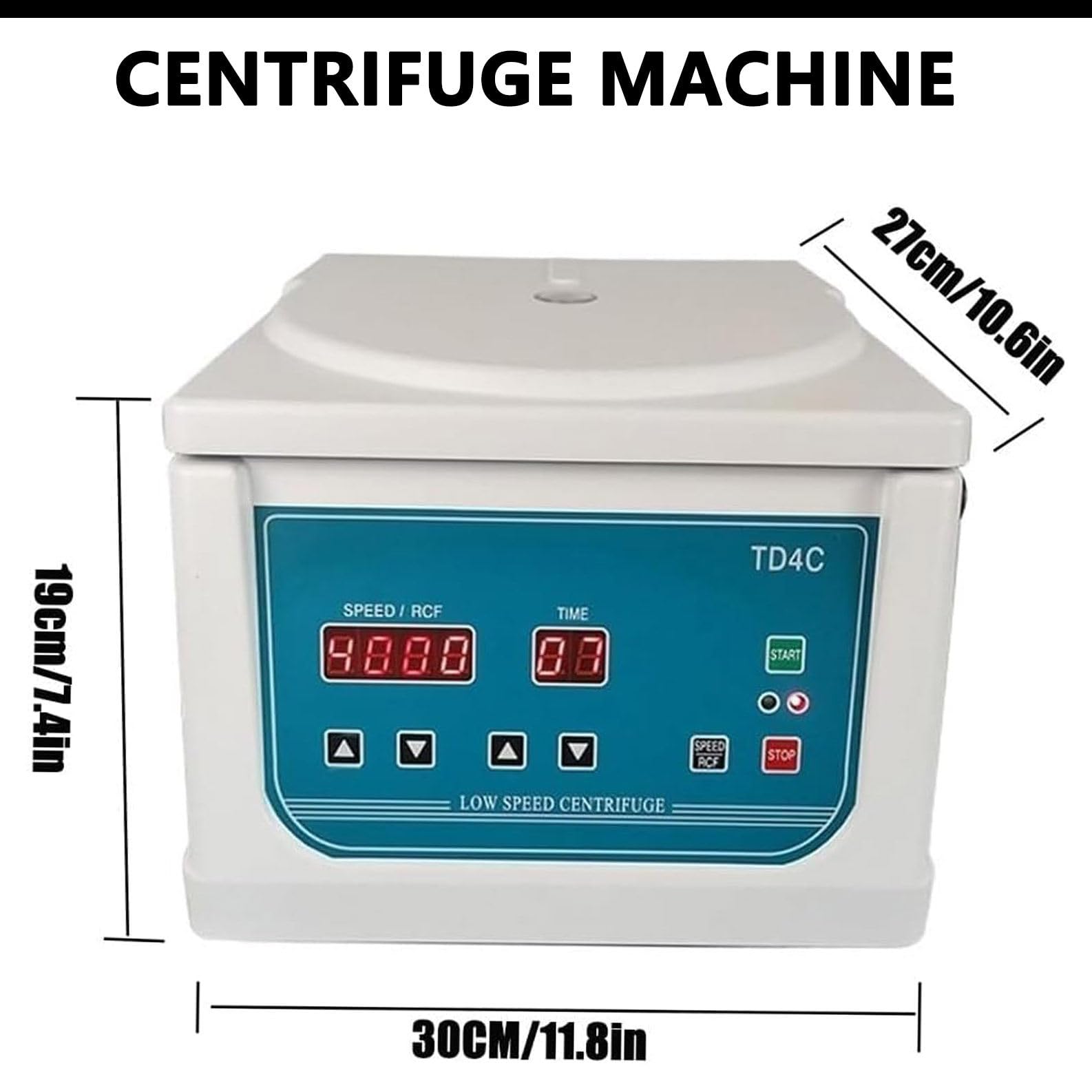 CentríFuga EléCtrica de Laboratorio, CentríFuga Digital de Escritorio de Baja Velocidad, CentríFuga de Belleza, Td4c, 4000 RPM, Separador de 8 X 15 ml