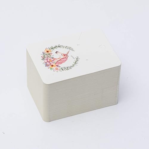 Miniatura 3 de Paquete de 100 tarjetas de pendientes para exhibición de collares, exhibición de joyas, tarjetas colgantes de 2.8 x 2 pulgadas