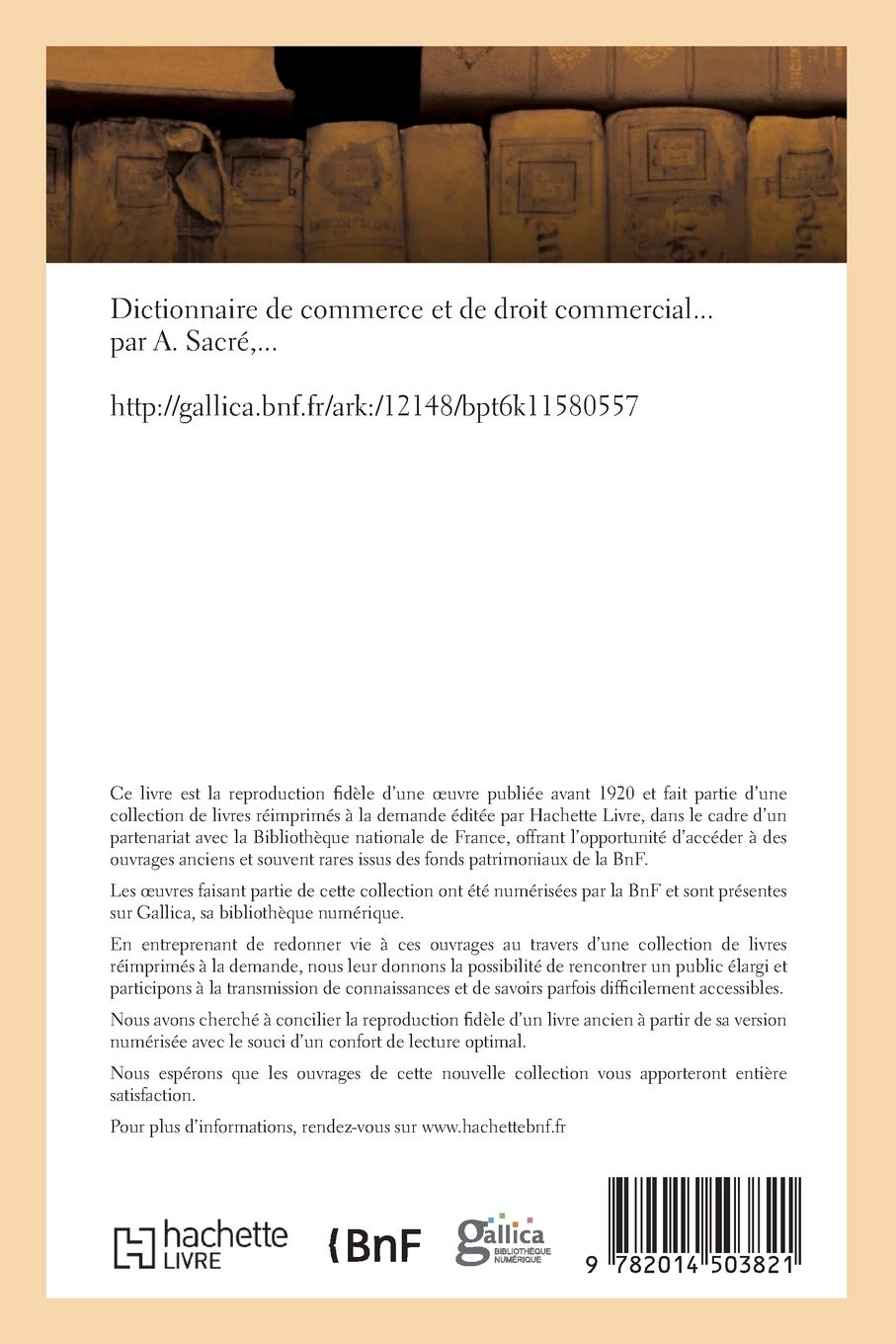 Dictionnaire de commerce et de droit commercial