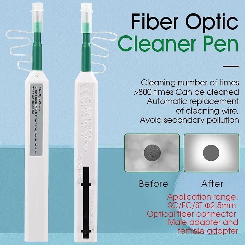 TECHTEST Fiber Optic Connector Cleaning Pen 5pcs Fiber Optic Cleaner Pen for 2.5mm Sc,fc,st,sc/apc and Fc/apc800 + Clean Times Fiber Endface Cleans... - Image 3